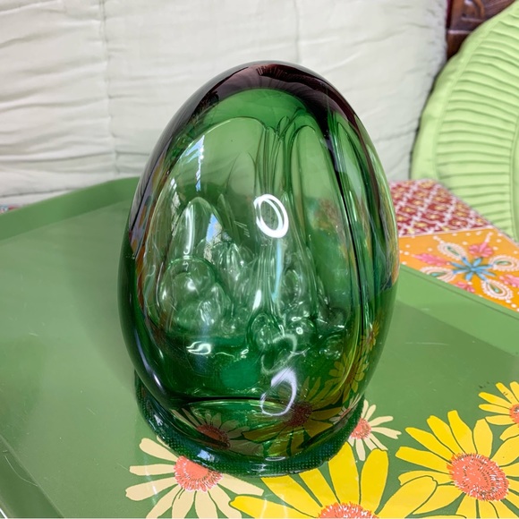 Green Art Glass Bubble - Picture 3 of 7